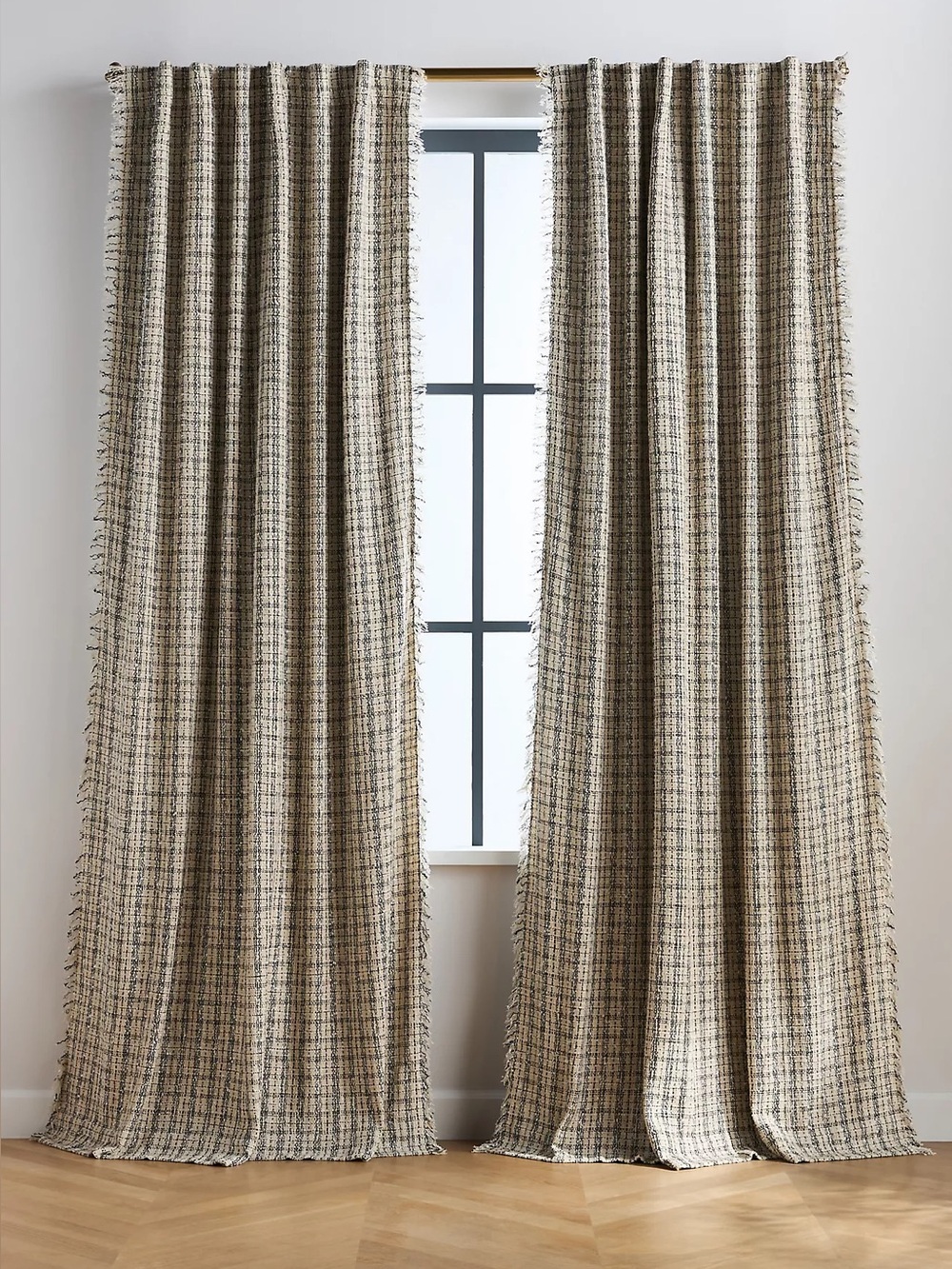 Anthropologie Verity Tweed Cotton Blackout Curtain